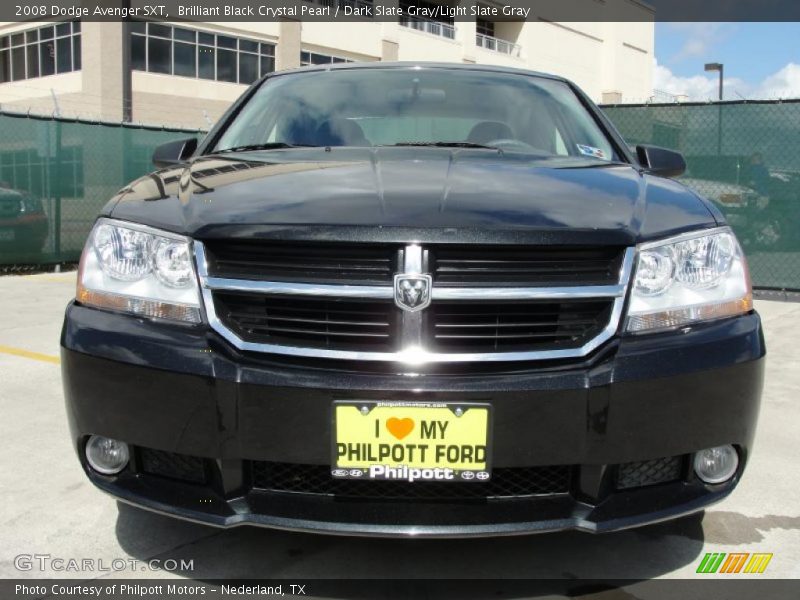 Brilliant Black Crystal Pearl / Dark Slate Gray/Light Slate Gray 2008 Dodge Avenger SXT