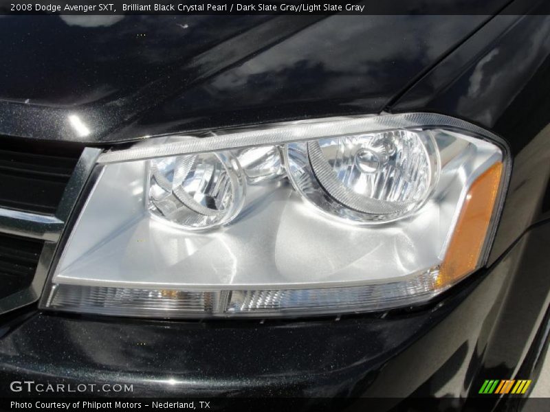 Brilliant Black Crystal Pearl / Dark Slate Gray/Light Slate Gray 2008 Dodge Avenger SXT