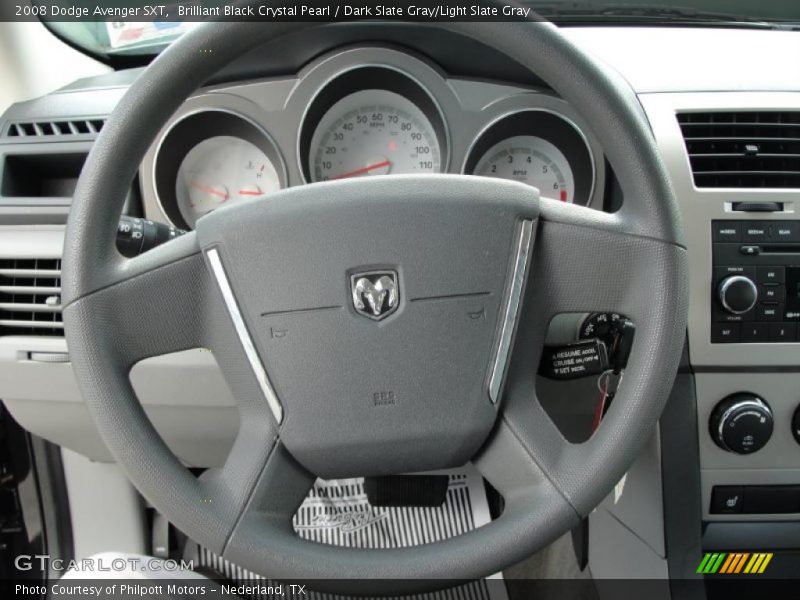 Brilliant Black Crystal Pearl / Dark Slate Gray/Light Slate Gray 2008 Dodge Avenger SXT