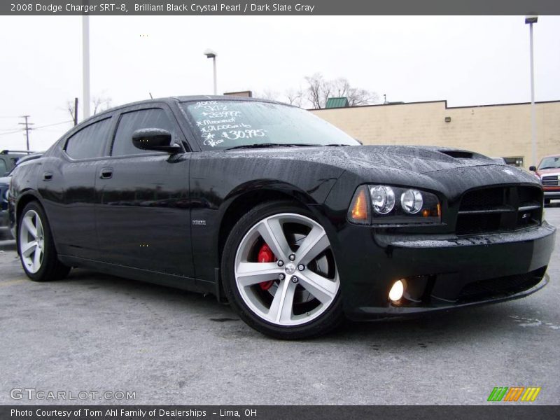 Brilliant Black Crystal Pearl / Dark Slate Gray 2008 Dodge Charger SRT-8
