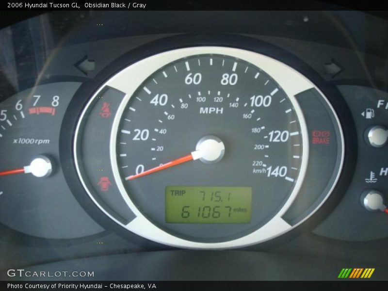 Obsidian Black / Gray 2006 Hyundai Tucson GL