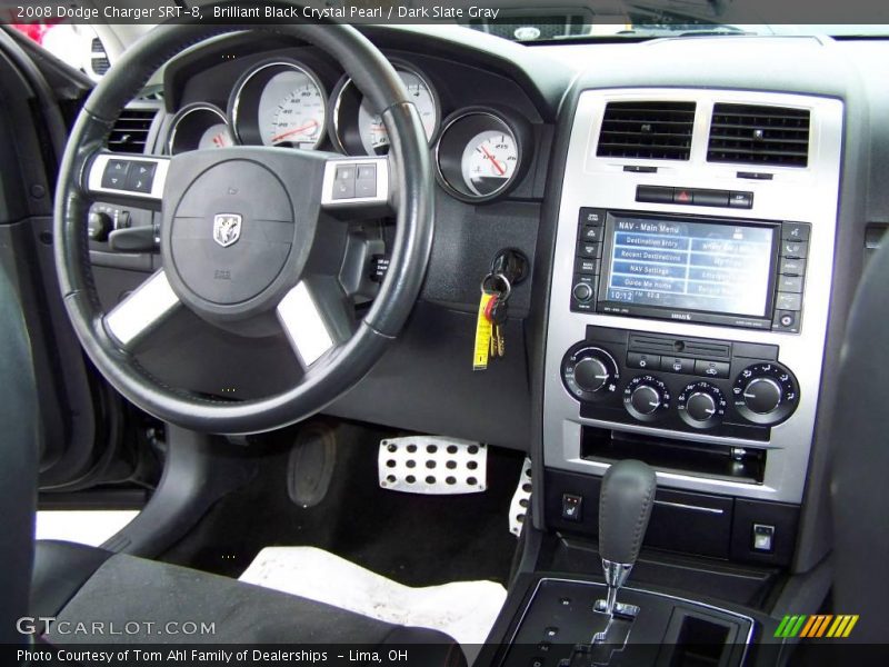 Brilliant Black Crystal Pearl / Dark Slate Gray 2008 Dodge Charger SRT-8