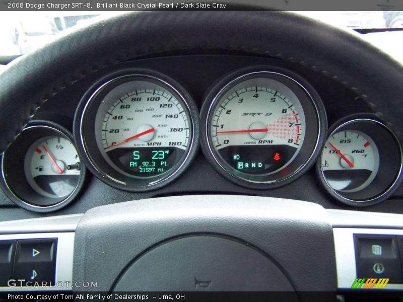 Brilliant Black Crystal Pearl / Dark Slate Gray 2008 Dodge Charger SRT-8