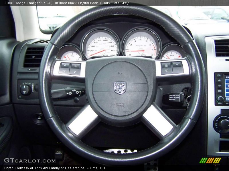Brilliant Black Crystal Pearl / Dark Slate Gray 2008 Dodge Charger SRT-8