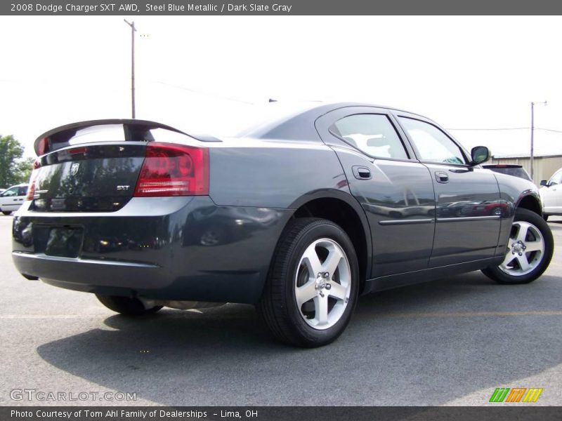 Steel Blue Metallic / Dark Slate Gray 2008 Dodge Charger SXT AWD