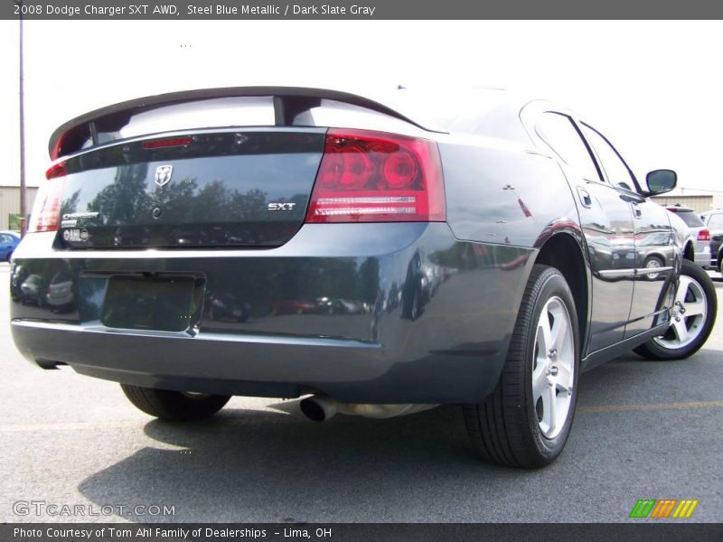 Steel Blue Metallic / Dark Slate Gray 2008 Dodge Charger SXT AWD