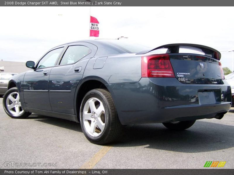 Steel Blue Metallic / Dark Slate Gray 2008 Dodge Charger SXT AWD