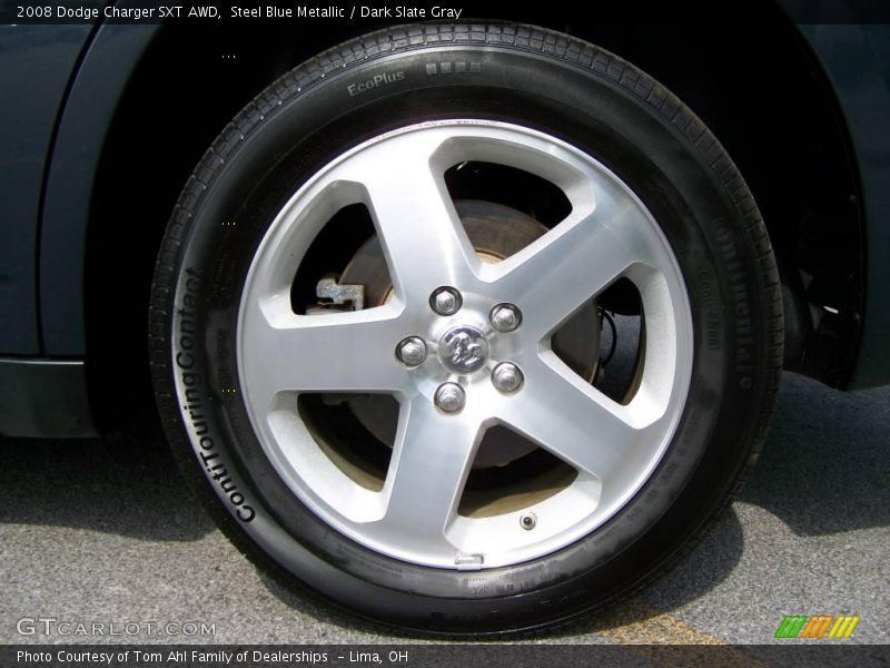 Steel Blue Metallic / Dark Slate Gray 2008 Dodge Charger SXT AWD