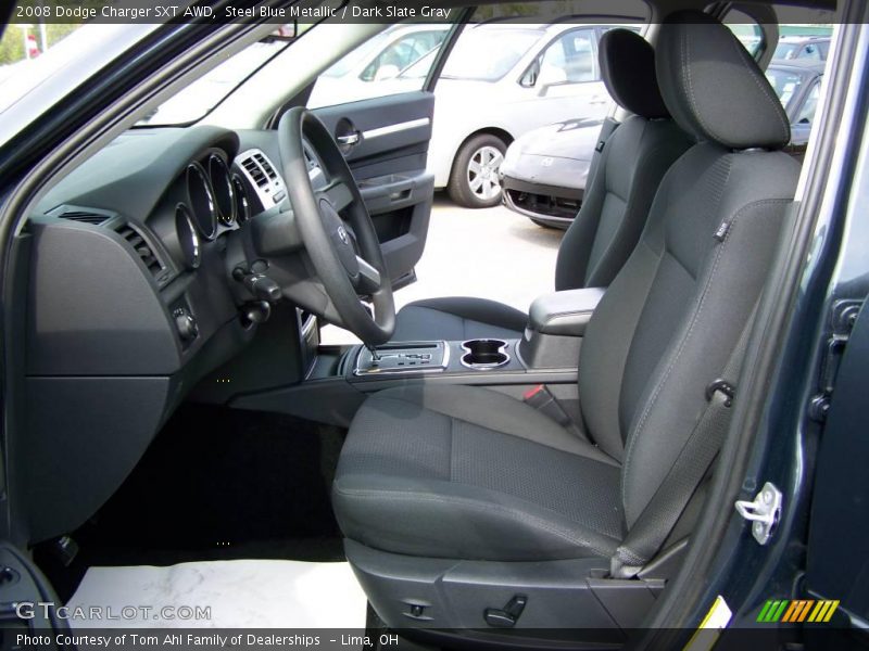 Steel Blue Metallic / Dark Slate Gray 2008 Dodge Charger SXT AWD