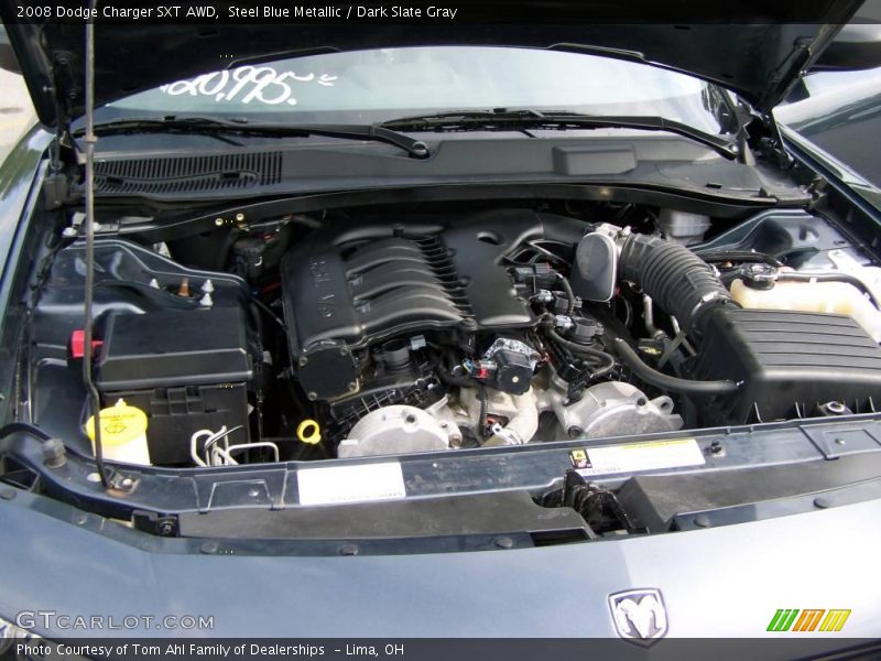 Steel Blue Metallic / Dark Slate Gray 2008 Dodge Charger SXT AWD
