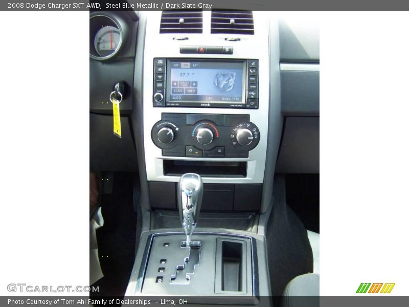 Steel Blue Metallic / Dark Slate Gray 2008 Dodge Charger SXT AWD