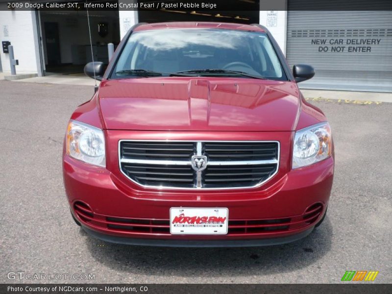 Inferno Red Crystal Pearl / Pastel Pebble Beige 2009 Dodge Caliber SXT