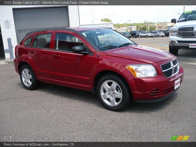 Inferno Red Crystal Pearl / Pastel Pebble Beige 2009 Dodge Caliber SXT