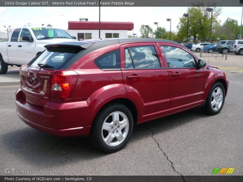 Inferno Red Crystal Pearl / Pastel Pebble Beige 2009 Dodge Caliber SXT