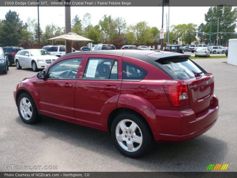 Inferno Red Crystal Pearl / Pastel Pebble Beige 2009 Dodge Caliber SXT