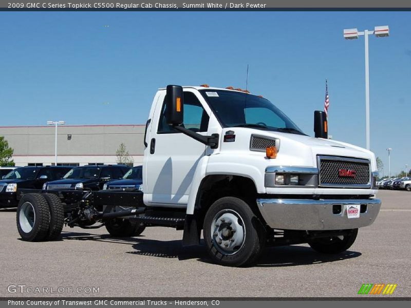 Summit White / Dark Pewter 2009 GMC C Series Topkick C5500 Regular Cab Chassis