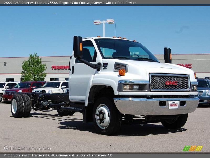 Summit White / Dark Pewter 2009 GMC C Series Topkick C5500 Regular Cab Chassis