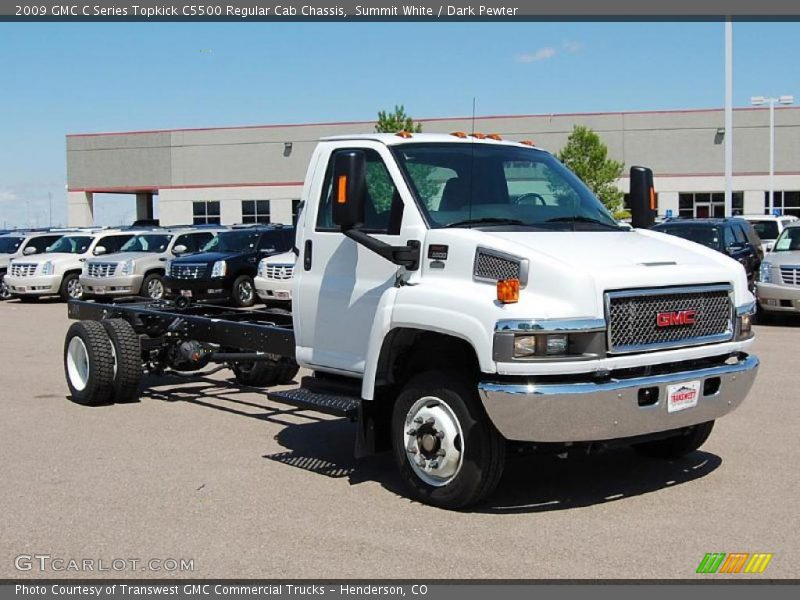 Summit White / Dark Pewter 2009 GMC C Series Topkick C5500 Regular Cab Chassis