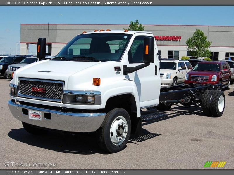 Summit White / Dark Pewter 2009 GMC C Series Topkick C5500 Regular Cab Chassis