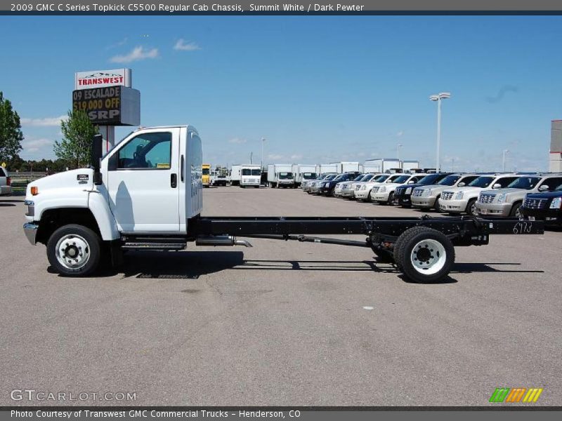 Summit White / Dark Pewter 2009 GMC C Series Topkick C5500 Regular Cab Chassis