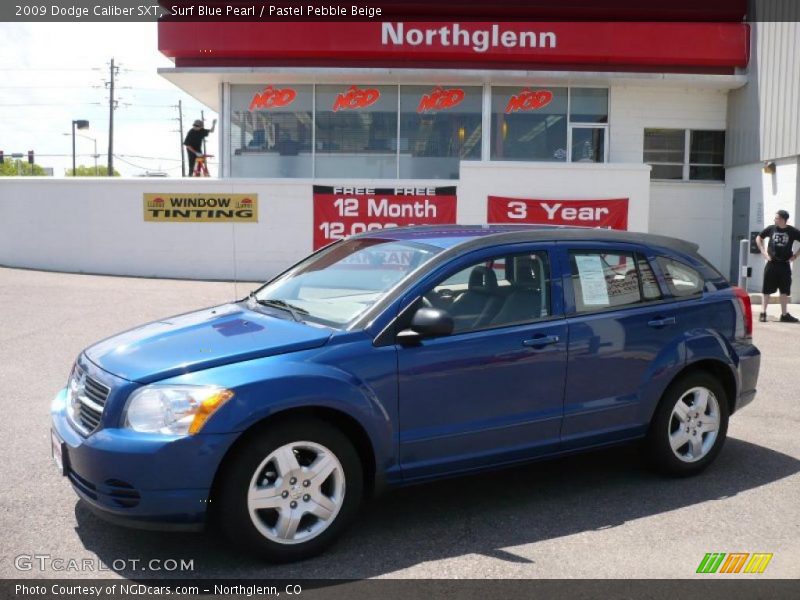 Surf Blue Pearl / Pastel Pebble Beige 2009 Dodge Caliber SXT