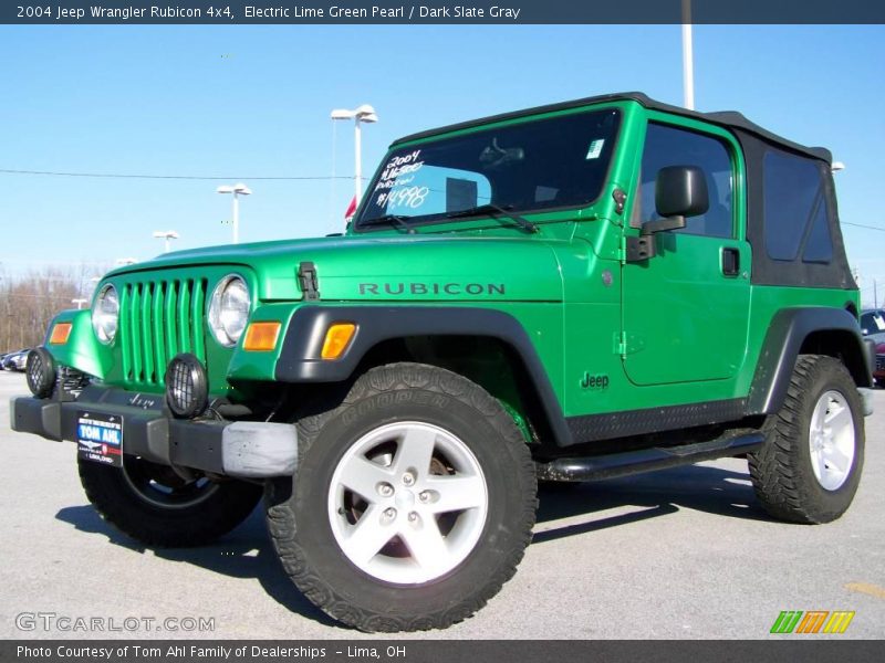 Electric Lime Green Pearl / Dark Slate Gray 2004 Jeep Wrangler Rubicon 4x4