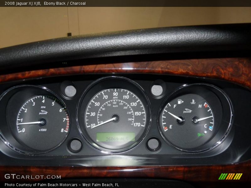 Ebony Black / Charcoal 2008 Jaguar XJ XJ8