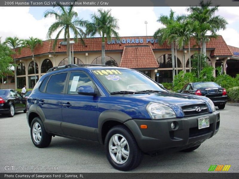 Nautical Blue Metallic / Gray 2006 Hyundai Tucson GLS V6
