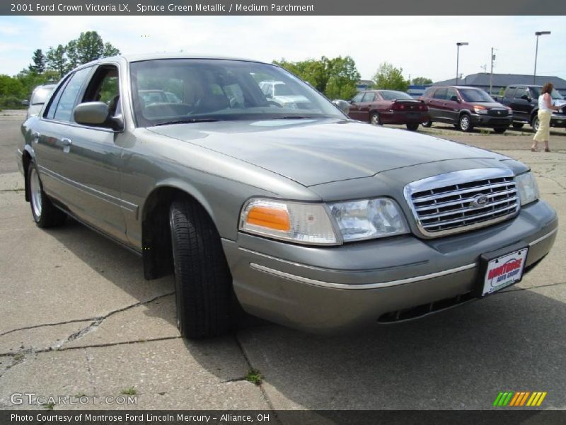 Spruce Green Metallic / Medium Parchment 2001 Ford Crown Victoria LX