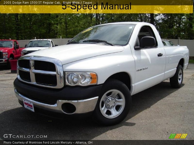 Bright White / Taupe 2003 Dodge Ram 1500 ST Regular Cab
