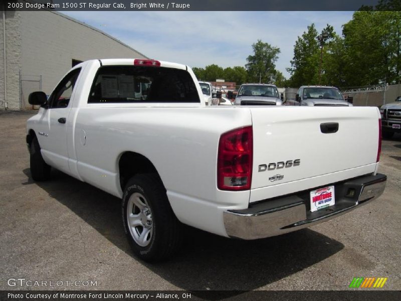 Bright White / Taupe 2003 Dodge Ram 1500 ST Regular Cab