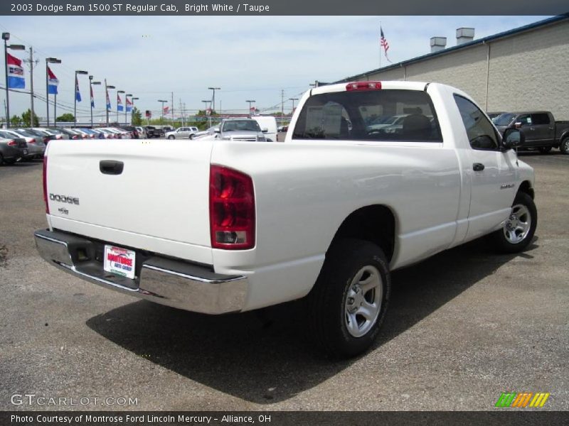 Bright White / Taupe 2003 Dodge Ram 1500 ST Regular Cab
