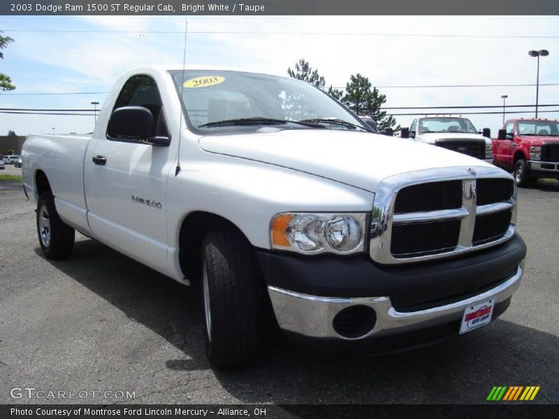 Bright White / Taupe 2003 Dodge Ram 1500 ST Regular Cab