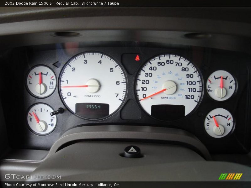 Bright White / Taupe 2003 Dodge Ram 1500 ST Regular Cab