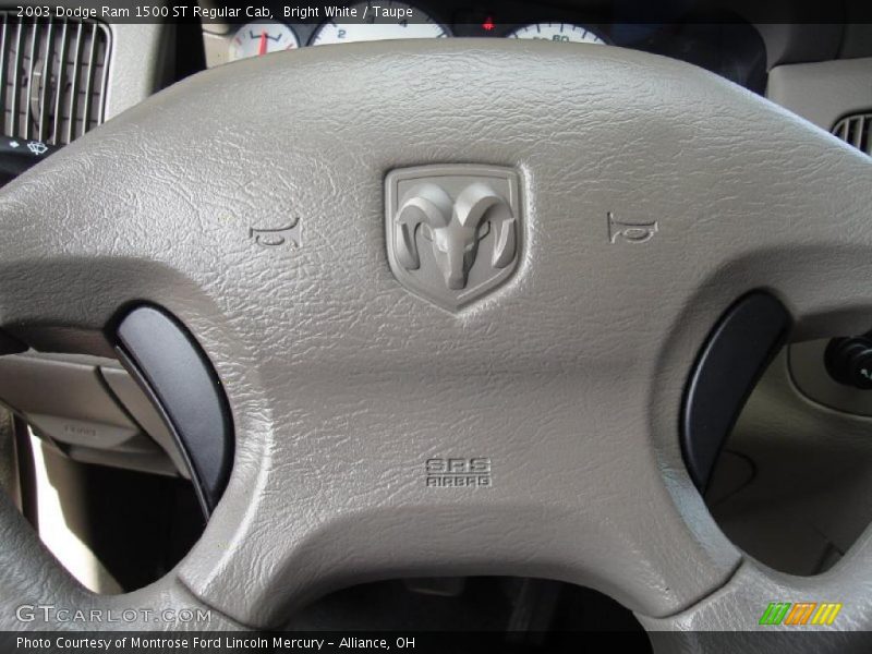 Bright White / Taupe 2003 Dodge Ram 1500 ST Regular Cab