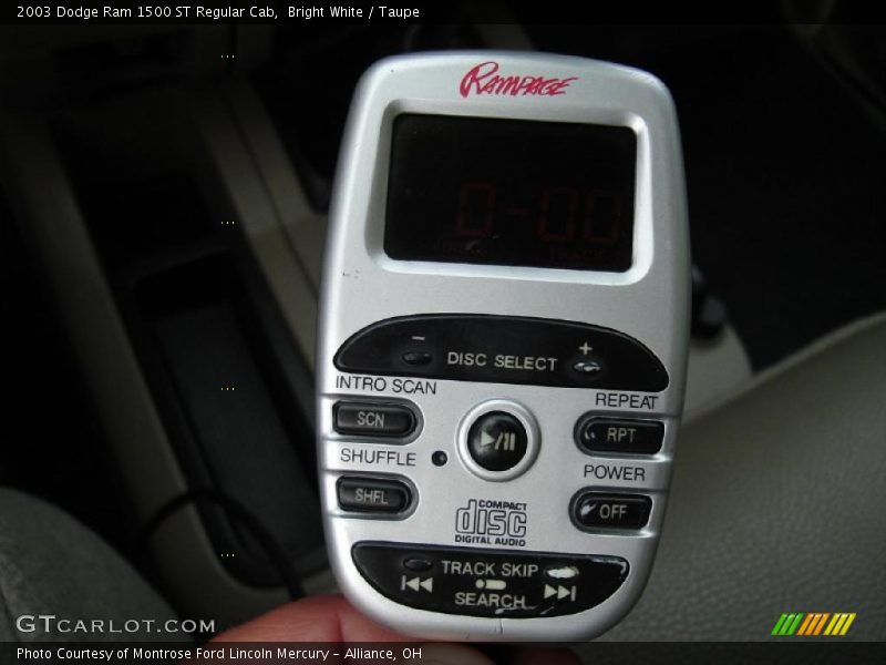 Bright White / Taupe 2003 Dodge Ram 1500 ST Regular Cab
