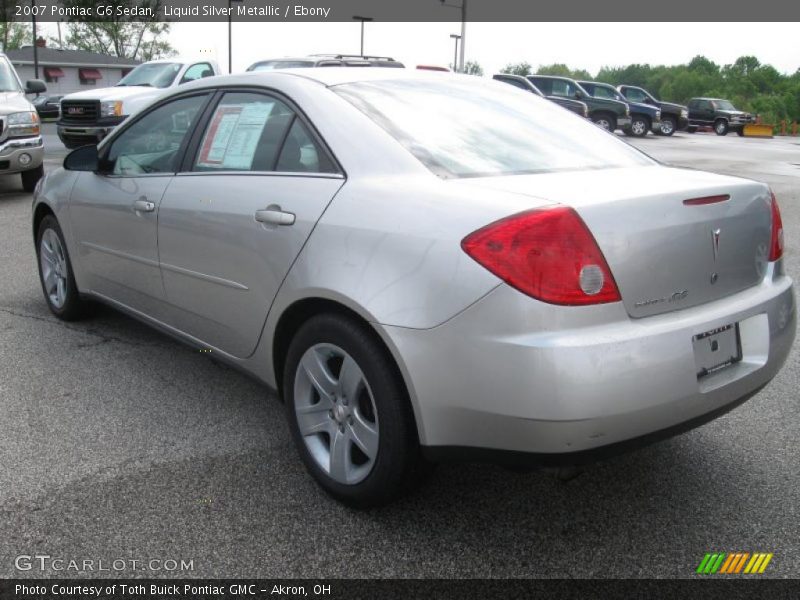Liquid Silver Metallic / Ebony 2007 Pontiac G6 Sedan