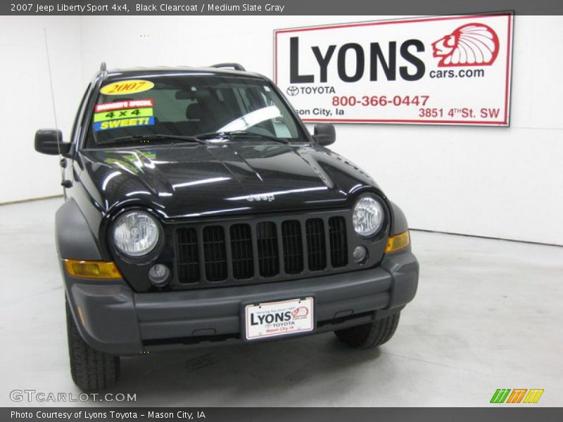 Black Clearcoat / Medium Slate Gray 2007 Jeep Liberty Sport 4x4