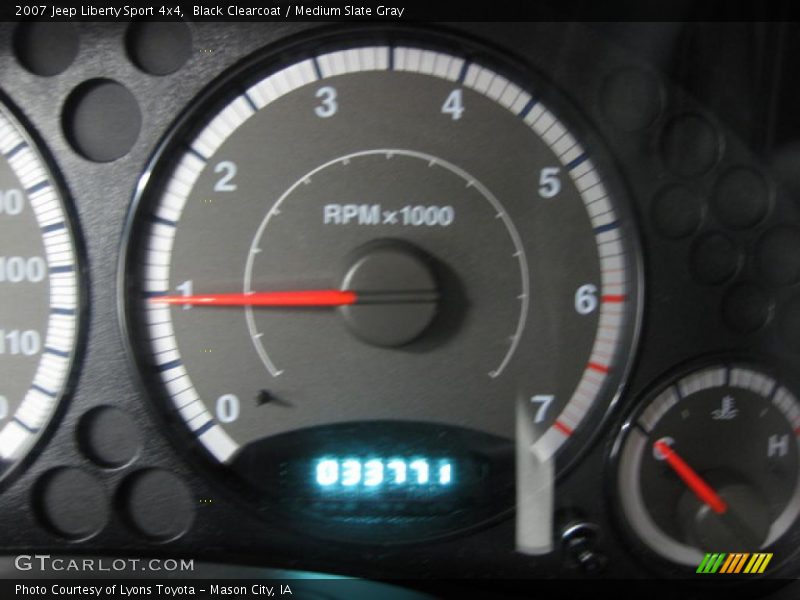 Black Clearcoat / Medium Slate Gray 2007 Jeep Liberty Sport 4x4