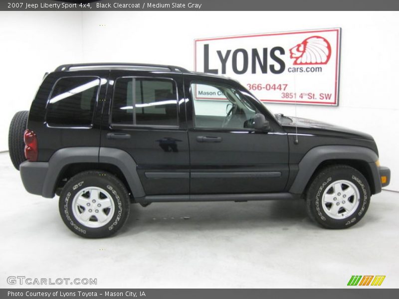 Black Clearcoat / Medium Slate Gray 2007 Jeep Liberty Sport 4x4