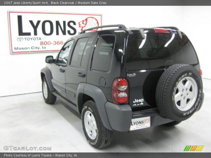 Black Clearcoat / Medium Slate Gray 2007 Jeep Liberty Sport 4x4
