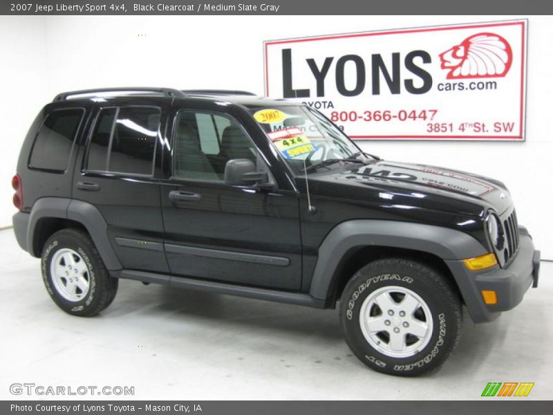 Black Clearcoat / Medium Slate Gray 2007 Jeep Liberty Sport 4x4