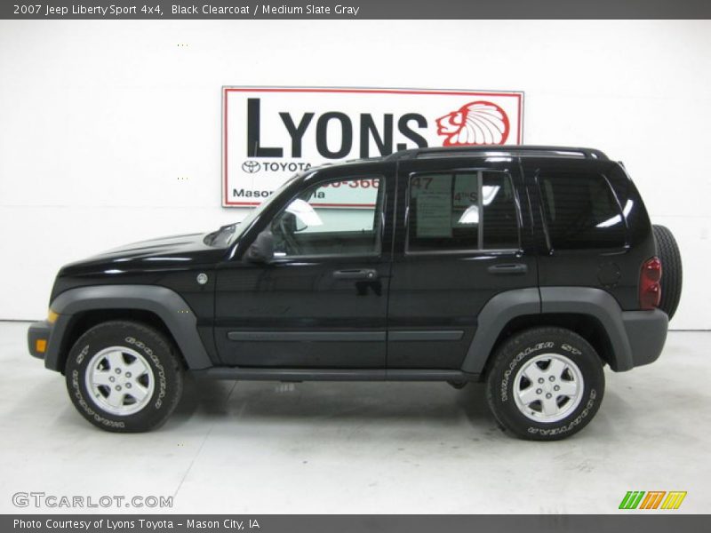 Black Clearcoat / Medium Slate Gray 2007 Jeep Liberty Sport 4x4