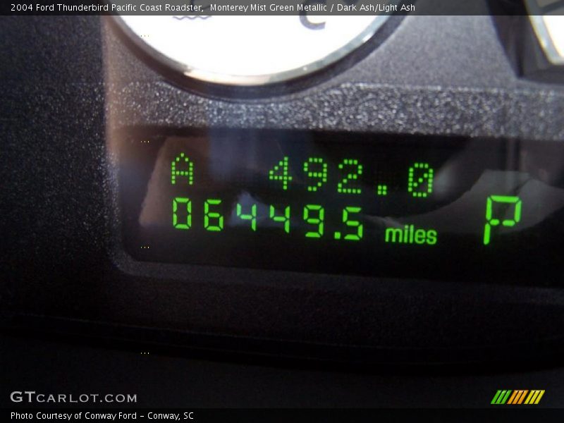 Monterey Mist Green Metallic / Dark Ash/Light Ash 2004 Ford Thunderbird Pacific Coast Roadster