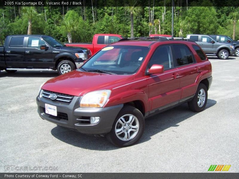 Volcanic Red / Black 2005 Kia Sportage EX