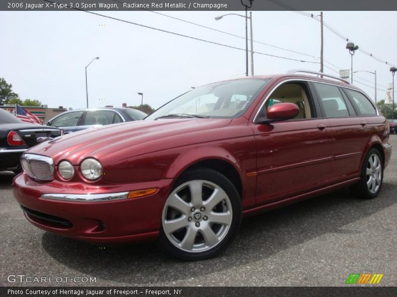 Radiance Red Metallic / Champagne 2006 Jaguar X-Type 3.0 Sport Wagon