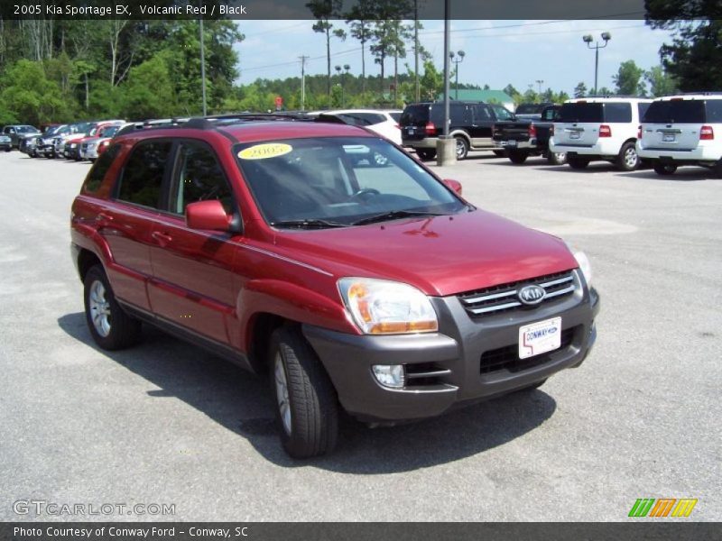 Volcanic Red / Black 2005 Kia Sportage EX