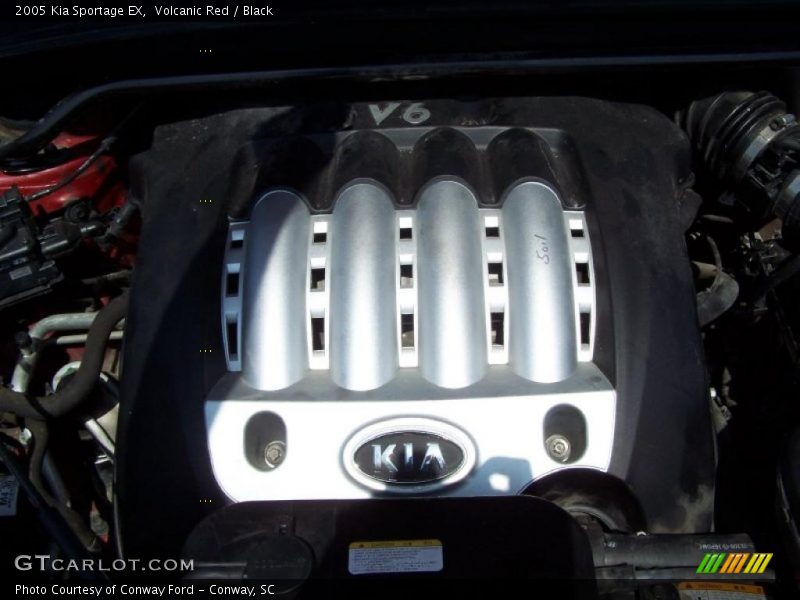 Volcanic Red / Black 2005 Kia Sportage EX