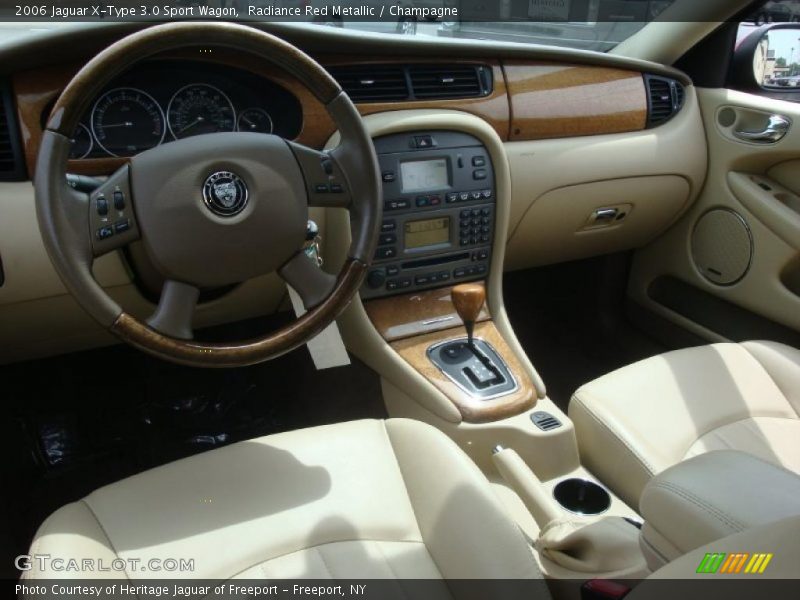 Radiance Red Metallic / Champagne 2006 Jaguar X-Type 3.0 Sport Wagon