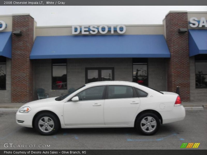 White / Gray 2008 Chevrolet Impala LT